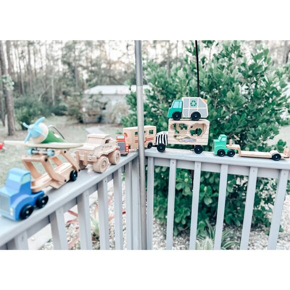 Melissa & Doug Other - Huge Lot 40pc Wooden Toy Cars Plane Trucks melissa and doug